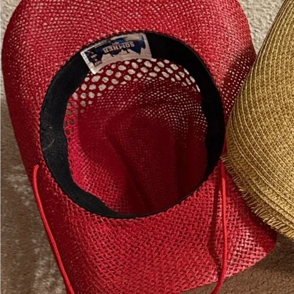 Red Woven Cowboy Hat - Picture 2 of 3